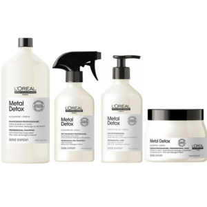 METAL DETOX L’Oréal KIT SHAMPOO 1,5L + MÁSCARA 500ml + PRÉ500ml + SOIN500ml