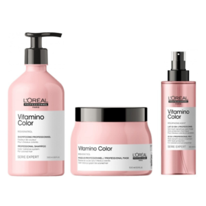 Vitamino Color L’Oréal Kit Shampoo 500ml+ Máscara 500g + Spray 190ml