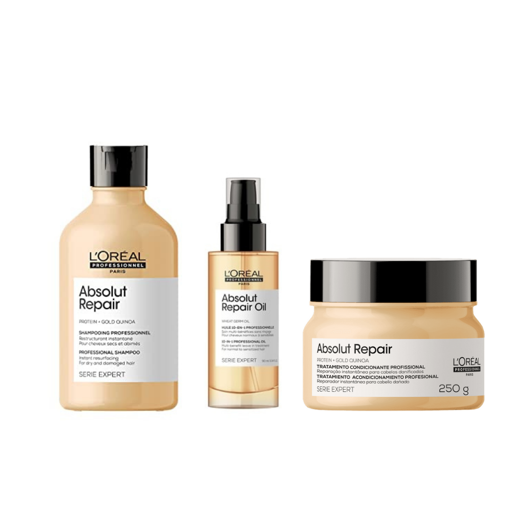 Absolut Repair L’Oréal Kit Shampoo300ml + Máscara250g + Óleo90ml